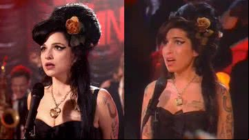 Amy Winehouse: ficção e realidade - Divulgação / Universal Pictures e reprodução/Vídeo