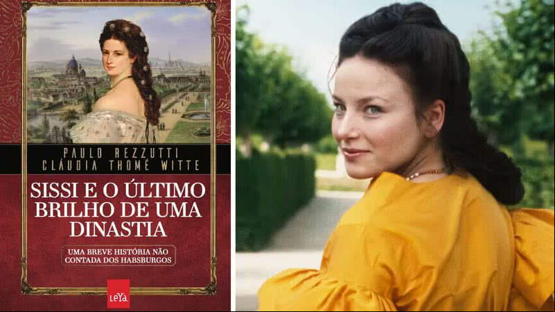 Capa do livro "Sissi e o último brilho de uma dinastia" e imagem da série "A Imperatriz" - Reprodução / Divulgação/Netflix