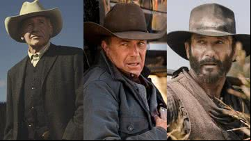Cenas de '1923', 'Yellowstone' e '1883' - Reprodução/Paramount