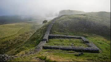 Ruínas do Castelo de Milecastle 39, na Muralha de Adriano - Getty Images