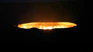 Cratera em deserto no Turcomenistão é conhecida como 'Portão do Inferno' - Divulgação/vídeo/Youtube/BBC Global