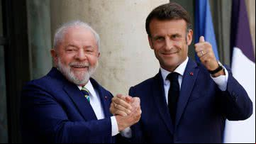 Lula e Emmanuel Macron - Getty Images