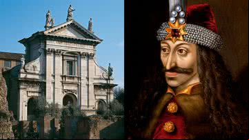 Igreja de Santa Maria La Nova, em Nápoles, na Itália, e retrato de Vlad, o Empalador - Getty Images