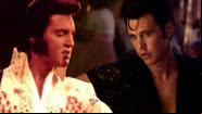 Montagem de Elvis Presley com sua retratação em 'Elvis' (2022) - Divulgação / BBC / Warner Bros