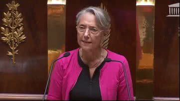 A primeira-ministra Élisabeth Borne - Divulgação / vídeo / Youtube