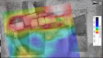 Levantamento geofísico realizado no Vale dos Templos - Reprodução / ScienceDirect