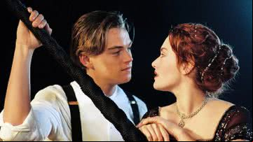 Cena do filme Titanic mostra os personagens Jack e Rose - Divulgação